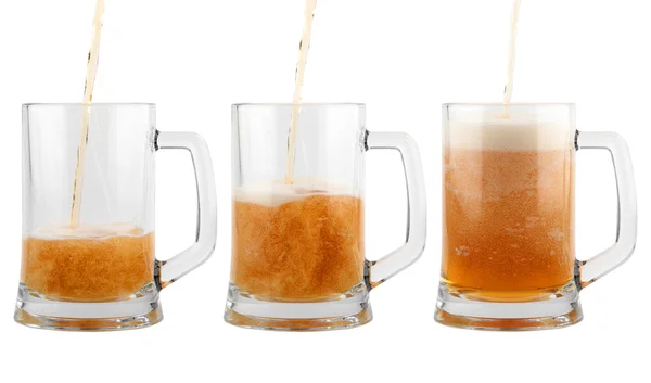Három pohár sör — Stock Fotó