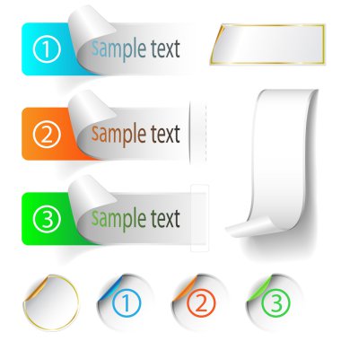 Banner labels clipart