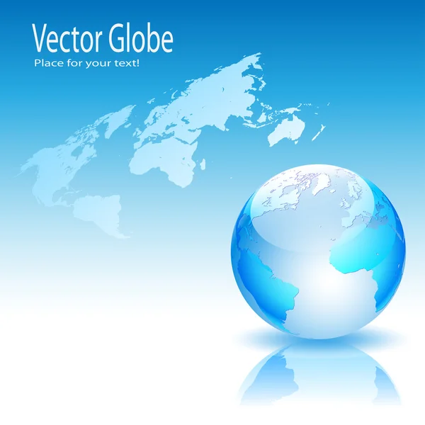 Globe and map — Stock Vector