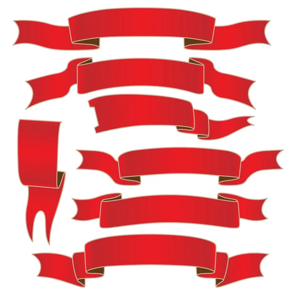 Ruban rouge — Image vectorielle