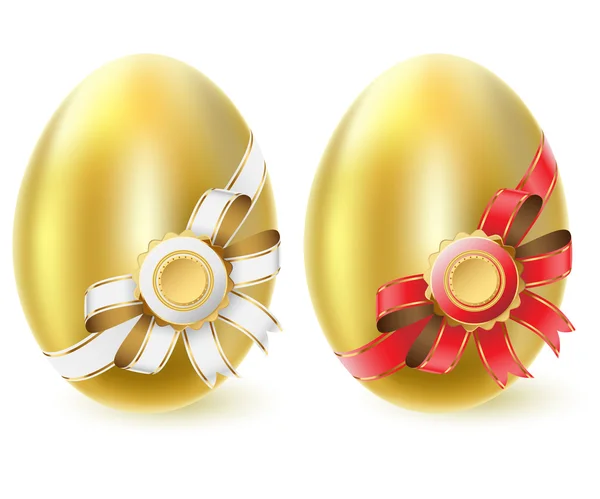 Arany csirke tojás — Stock Vector