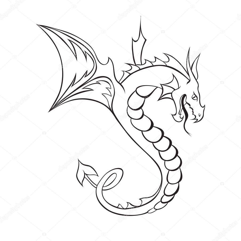 Abstract vector Dragon Tattoo