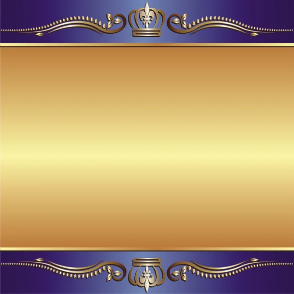 Blue gold background — Stock Vector