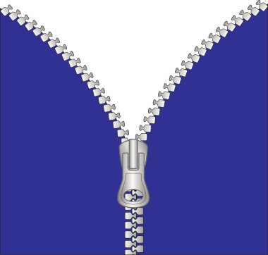 Unzipped zipper clipart