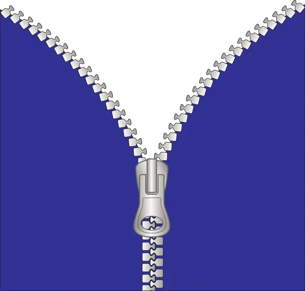Unzipped zipper — Stock Vector