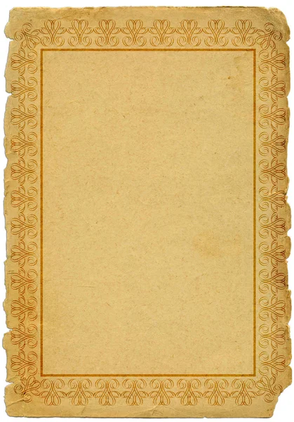 Starý papír s rámečkem — Stock fotografie