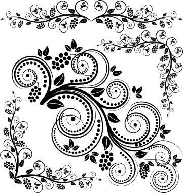 Floral ornaments clipart