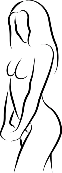 Mujer desnuda — Archivo Imágenes Vectoriales