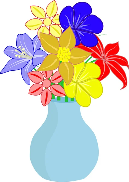Blumen in der Vase — Stockvektor