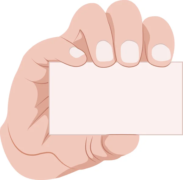 Επαγγελματική κάρτα συγκράτησης χεριών — Διανυσματικό Αρχείο