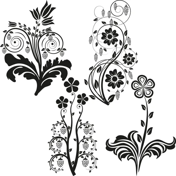 Blommig dekorativa — Stock vektor