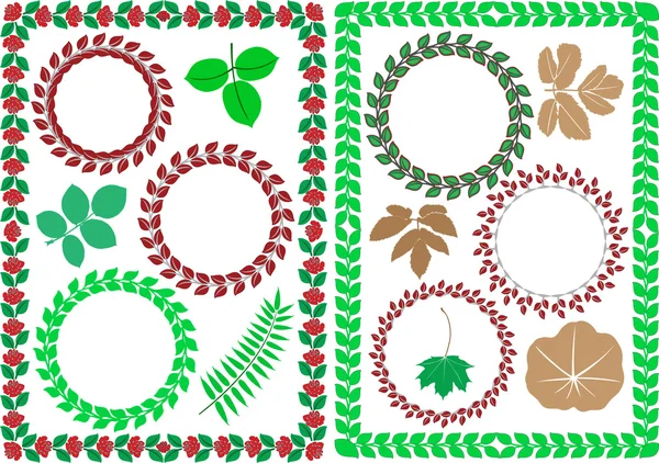 stock vector Frames and leaves