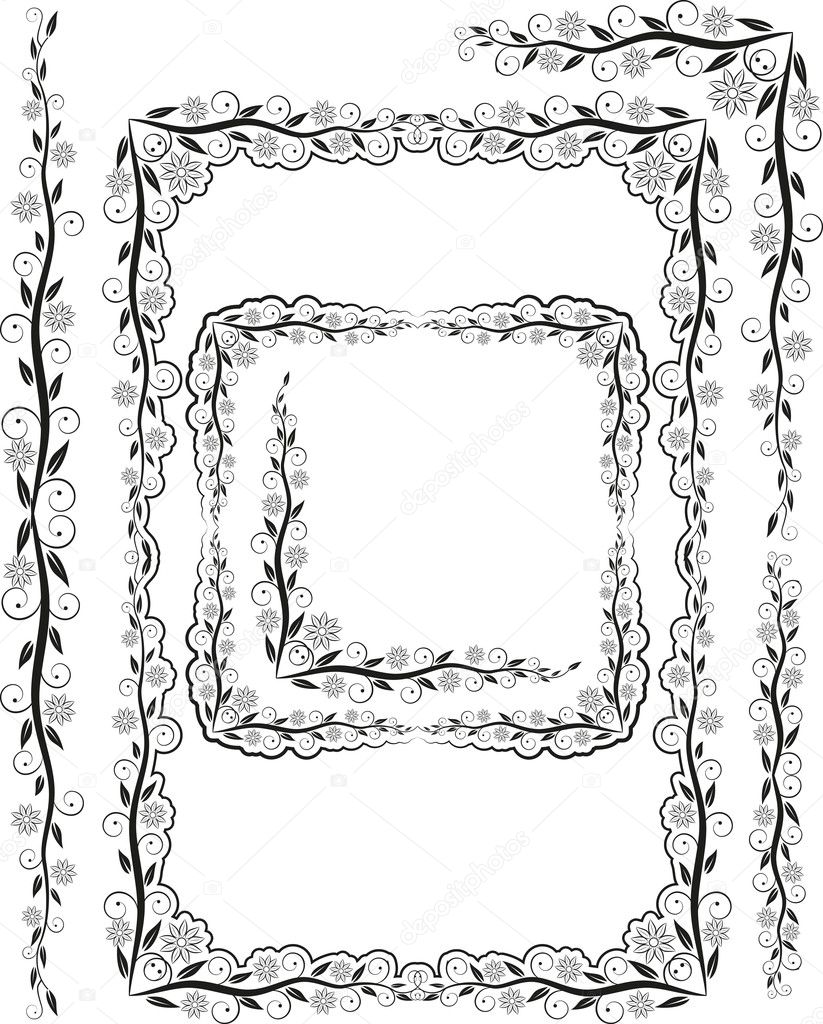 Frames corners and ornaments