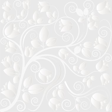 Clear background with floral ornaments clipart