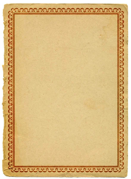 Starý papír s dekorativní rám — Stock fotografie