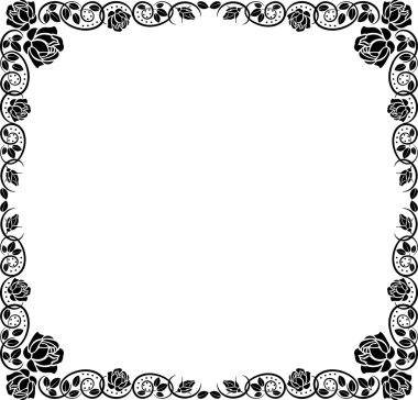 Frame roses clipart