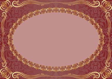 Background with gold ornaments clipart