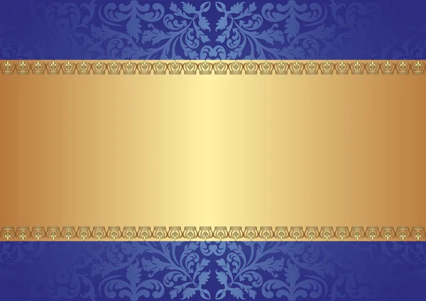 Gold-blauer Hintergrund — Stockvektor