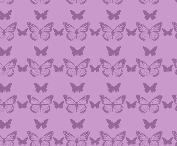Butterflies on a pink background — Stock Vector