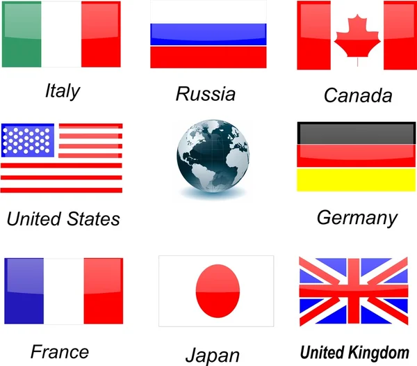 Lijst van vlaggen van Europa — Stockvector