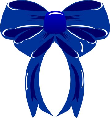 Dark blue bow clipart