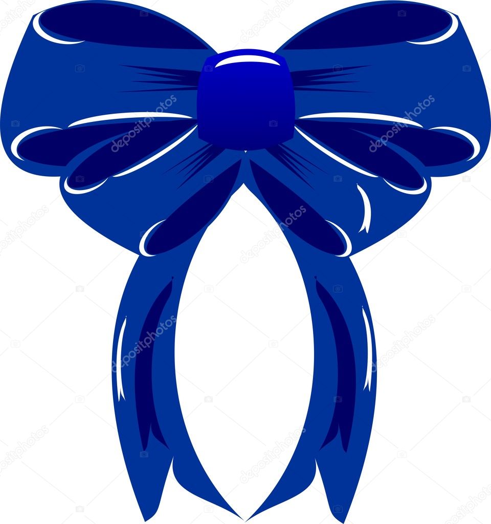 Dark blue bow