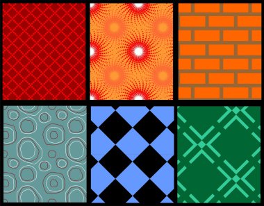 Set of seamless wall-paper clipart