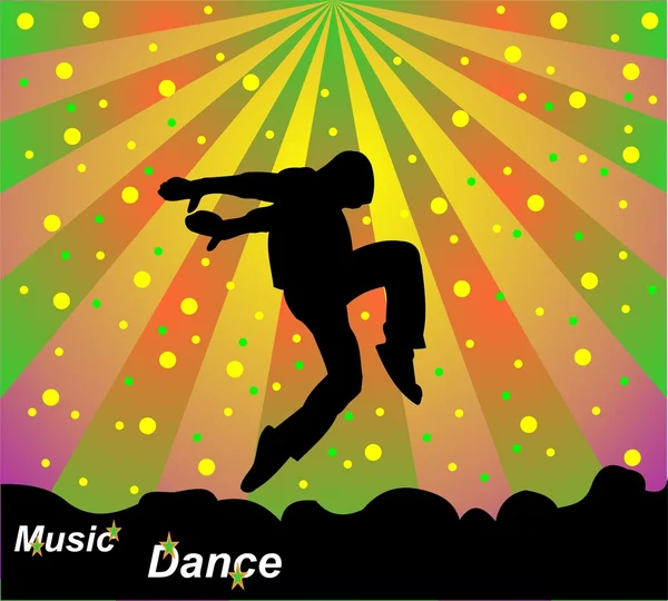 stock vector The vector colourful background of dancing person
