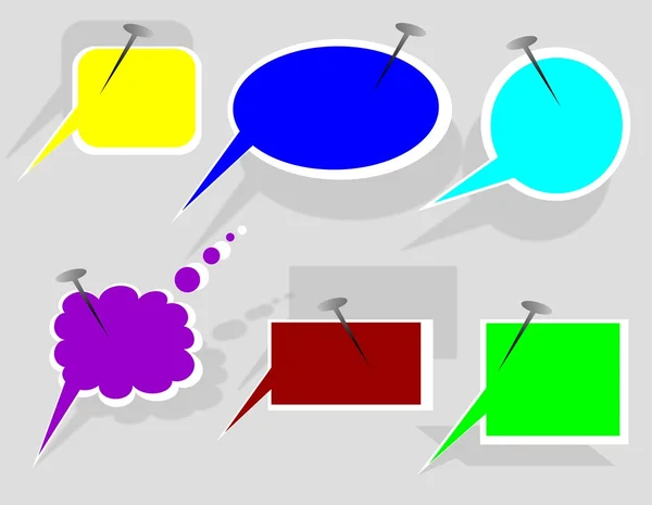 Papírové barevné bubliny pro řeč — Stockový vektor