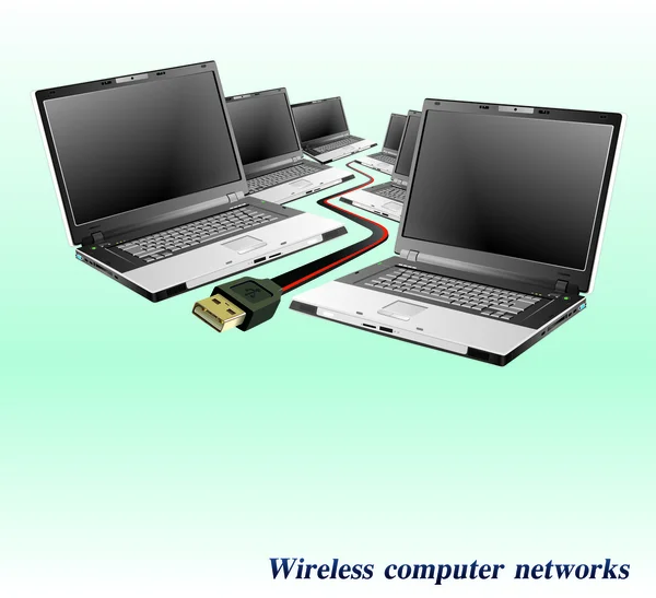 Vektor leicht verfügbare Computernetzwerke — Stockvektor