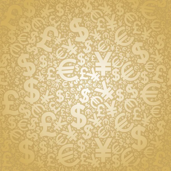 Contexte monnaie or — Image vectorielle