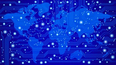 Circuit board map clipart