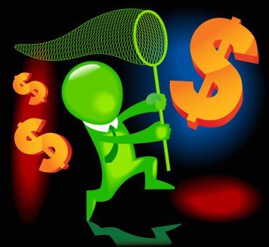 Dollar_Hunting BLACK clipart