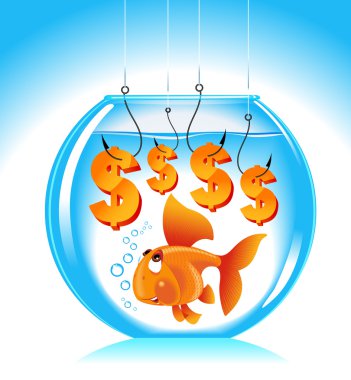 Goldfish aquarium Doları