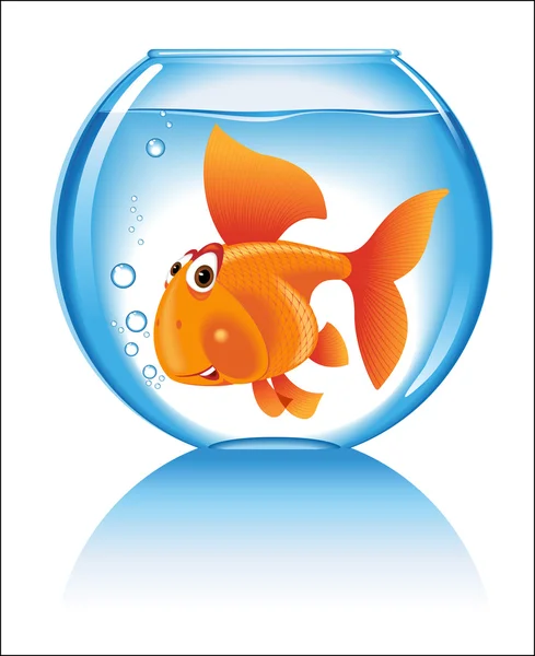 Fish is an aquarium — Stock Vector