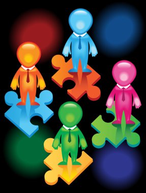 Teamwork- -puzzles clipart