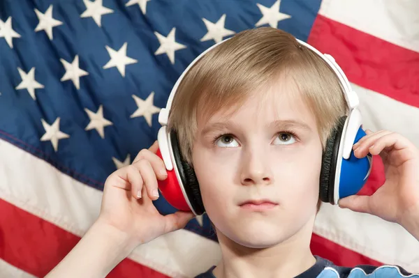 Leren taal - Amerikaans Engels (jongen) — Stockfoto
