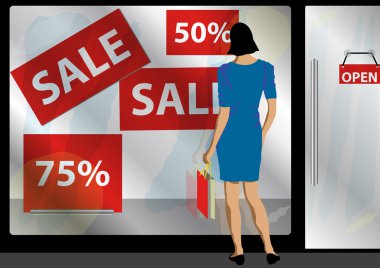 Window Shopping 1 clipart