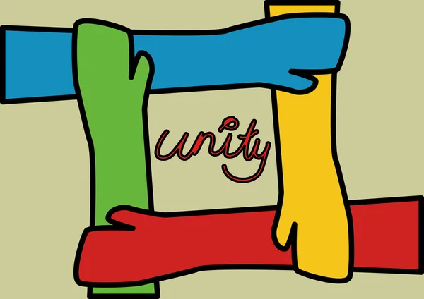 Egység a színek — Stock Vector