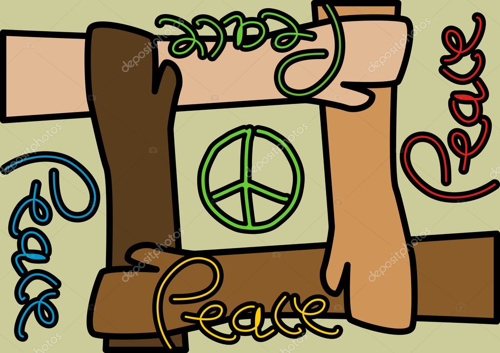 Peace of all Race — Stock Vector © jtanki03 #10694056