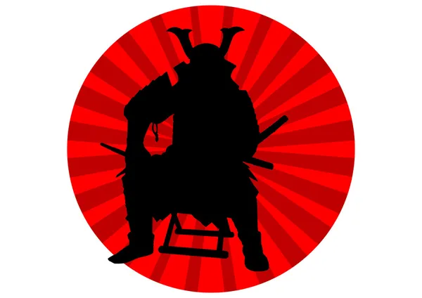 Il Re Samurai — Vettoriale Stock