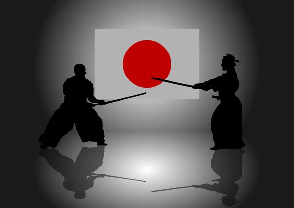 Kendo training 2 — Stock Vector
