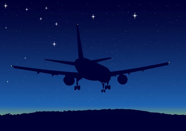 Gece uçuş — Stok Vektör