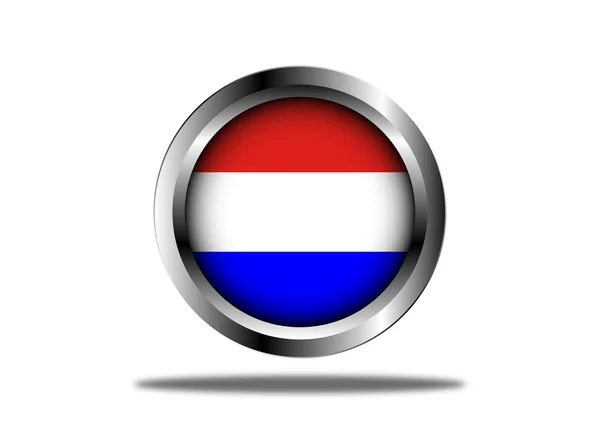 stock vector Netherland Flag Button