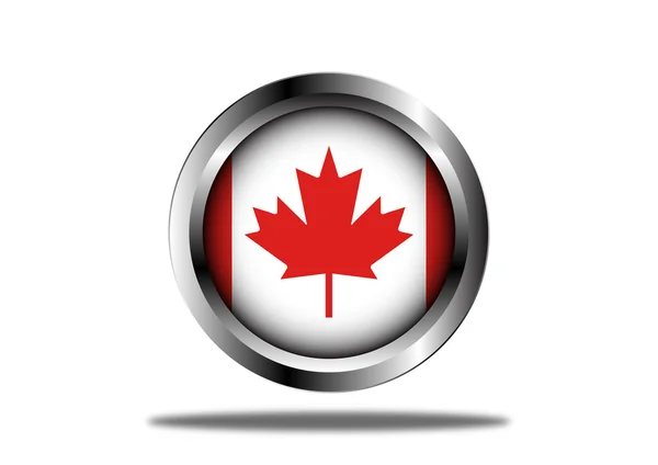 stock vector Canada Flag Button