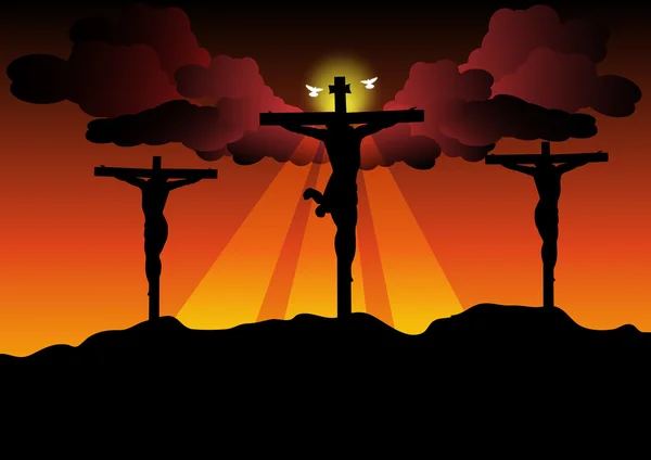 Jesus Christ Crucified — Stock Vector