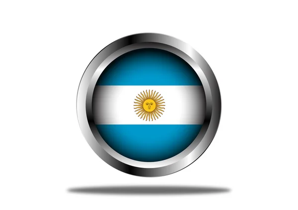 Botón bandera argentina — Archivo Imágenes Vectoriales