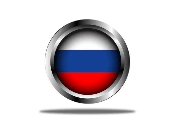 stock vector Russian Flag Button