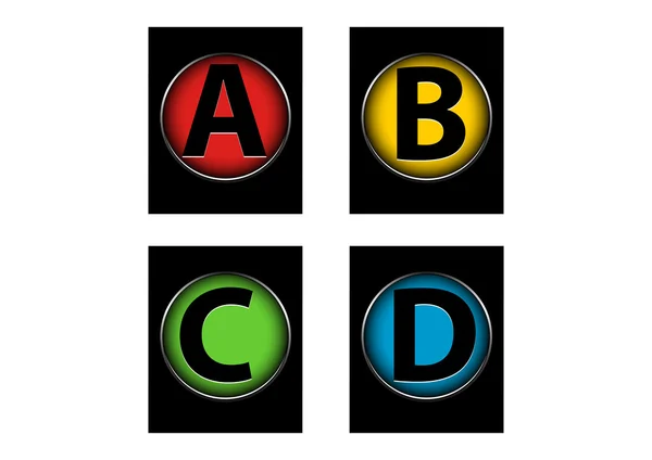 stock vector Font Button Set 1