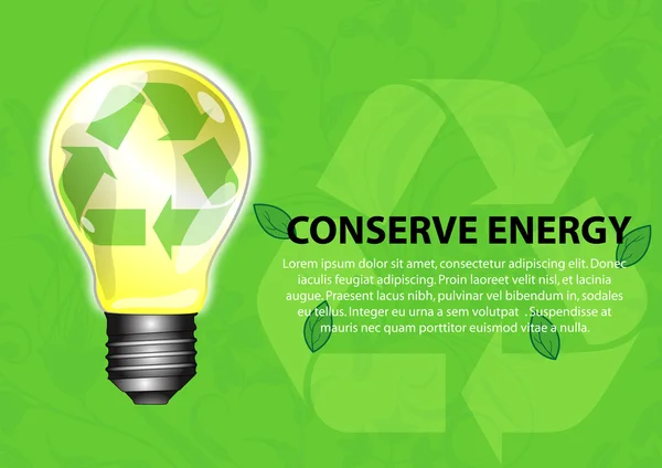 Conserver le concept énergétique — Image vectorielle